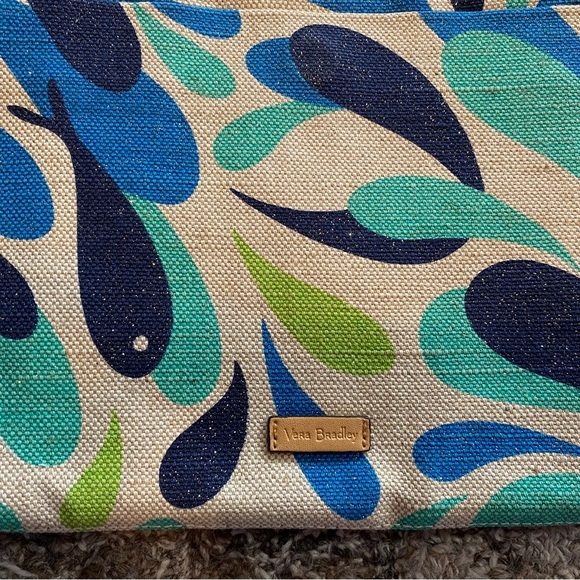 Vera Bradley Blue and Green Patterned Clutch - Picture 11 of 12